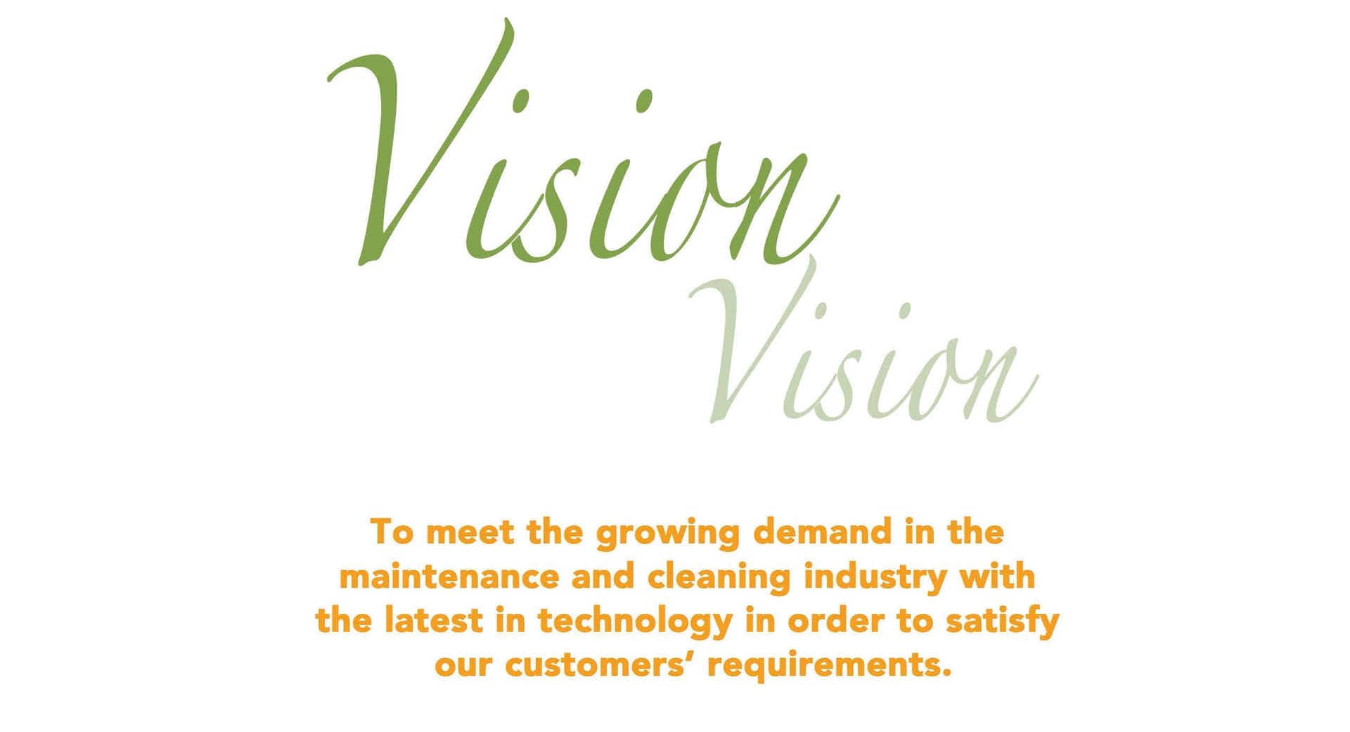 A green and yellow logo with the words " vision vision ".