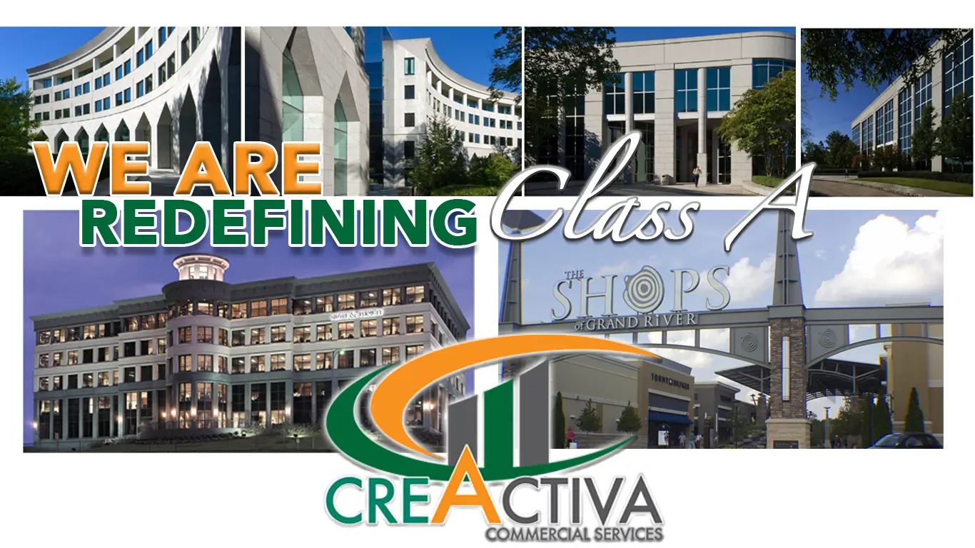 A collage of different types of buildings and logos.